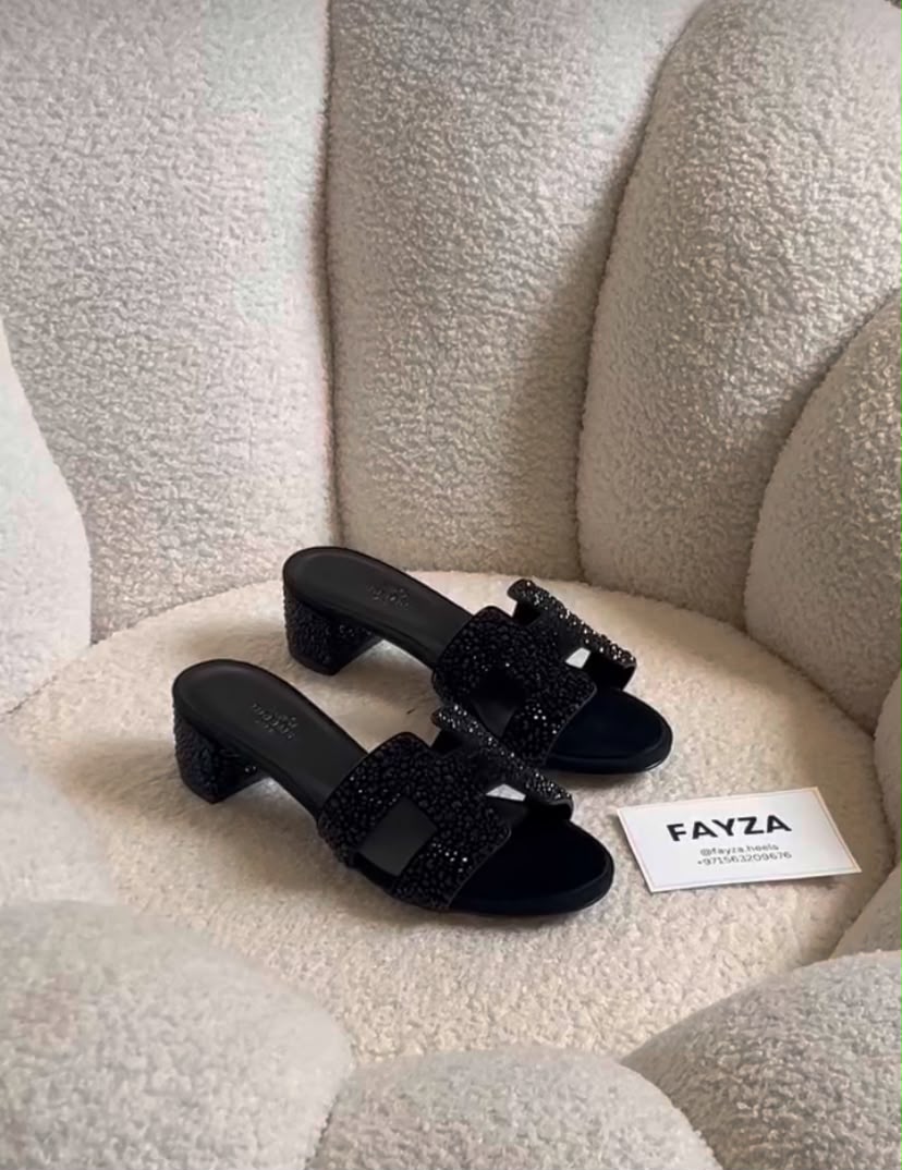 Hermes Crystal-Embellished Slide