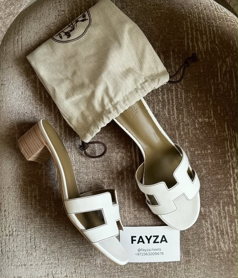 Hermes Oasis Sandal White