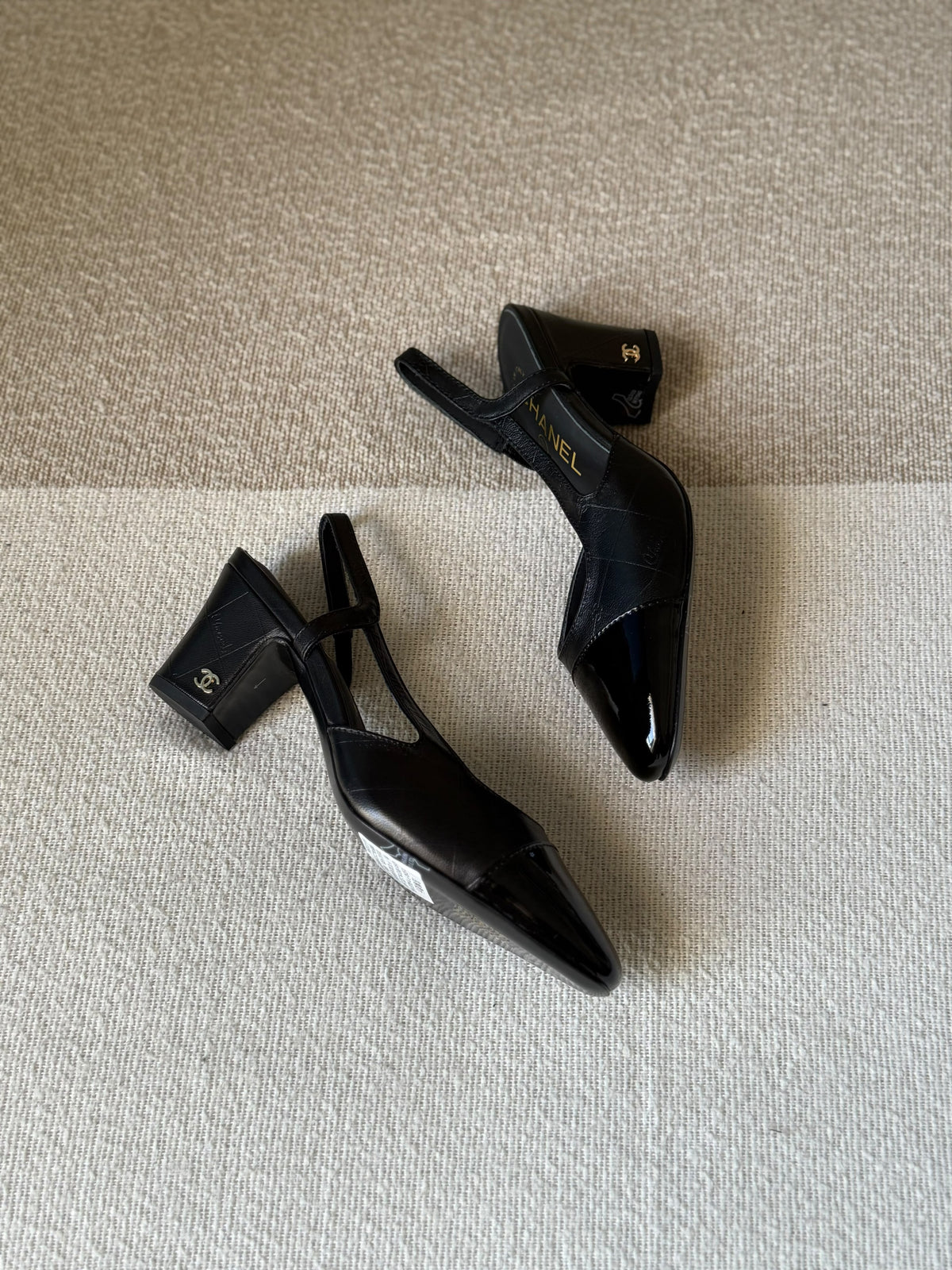 Chanel Slingback Heels In Goatskin Leather