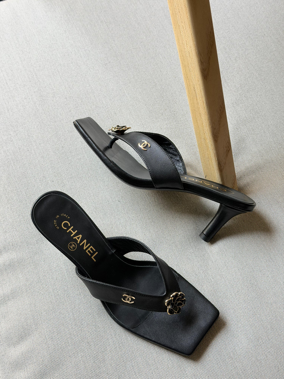 Chanel Black Mule Heels