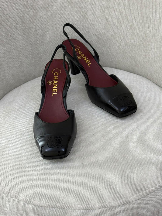 Chanel Slingback Lambskin Sandals