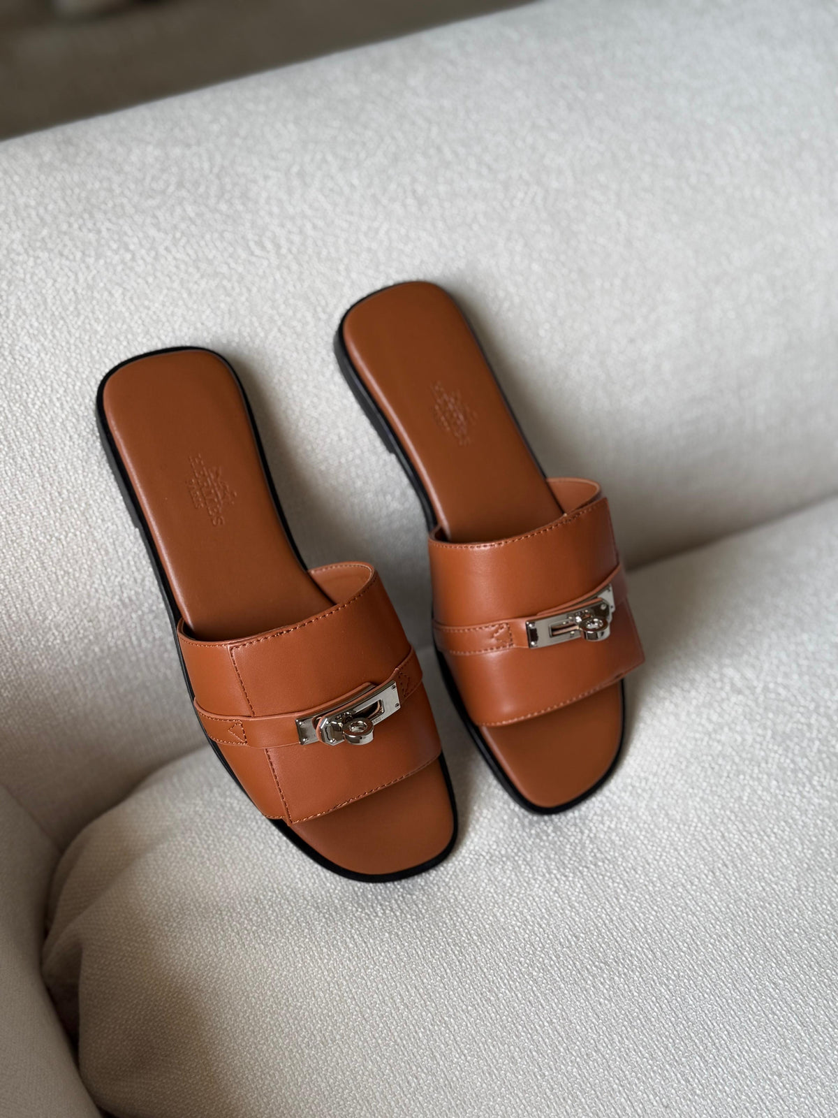 Hermes Sandals In Calfskin