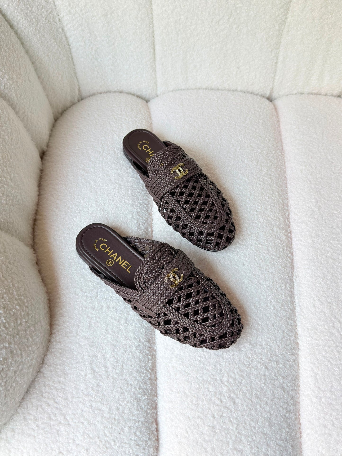 Chanel Mesh Flat In Lambskin