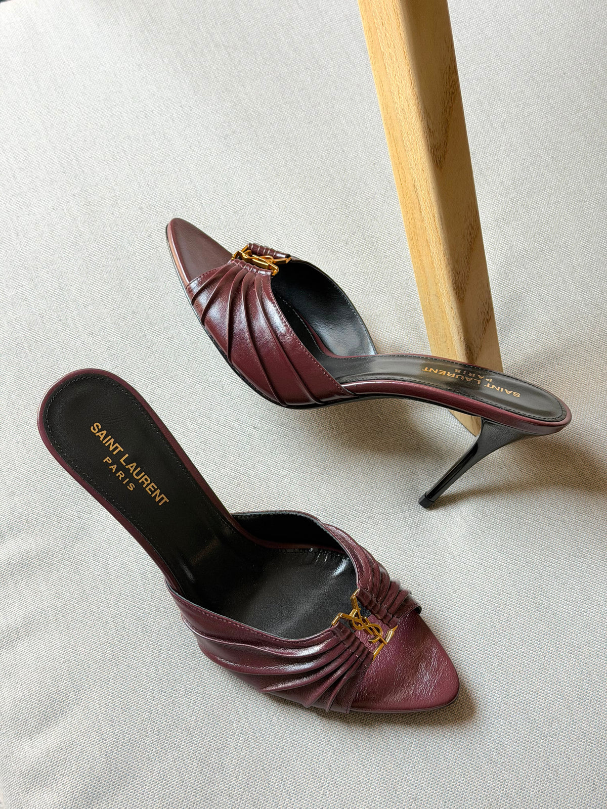 YSL Babylone Heels in Smooth Leather