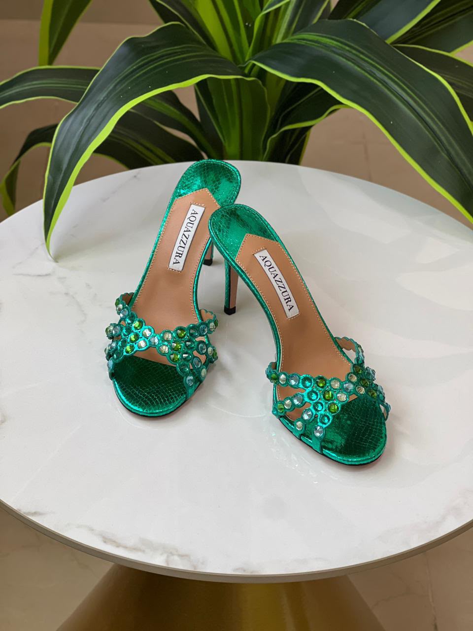 Aquazzura Sandals With Stones