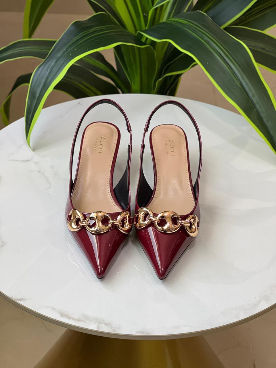 Gucci Slingback Low Heel Pumps