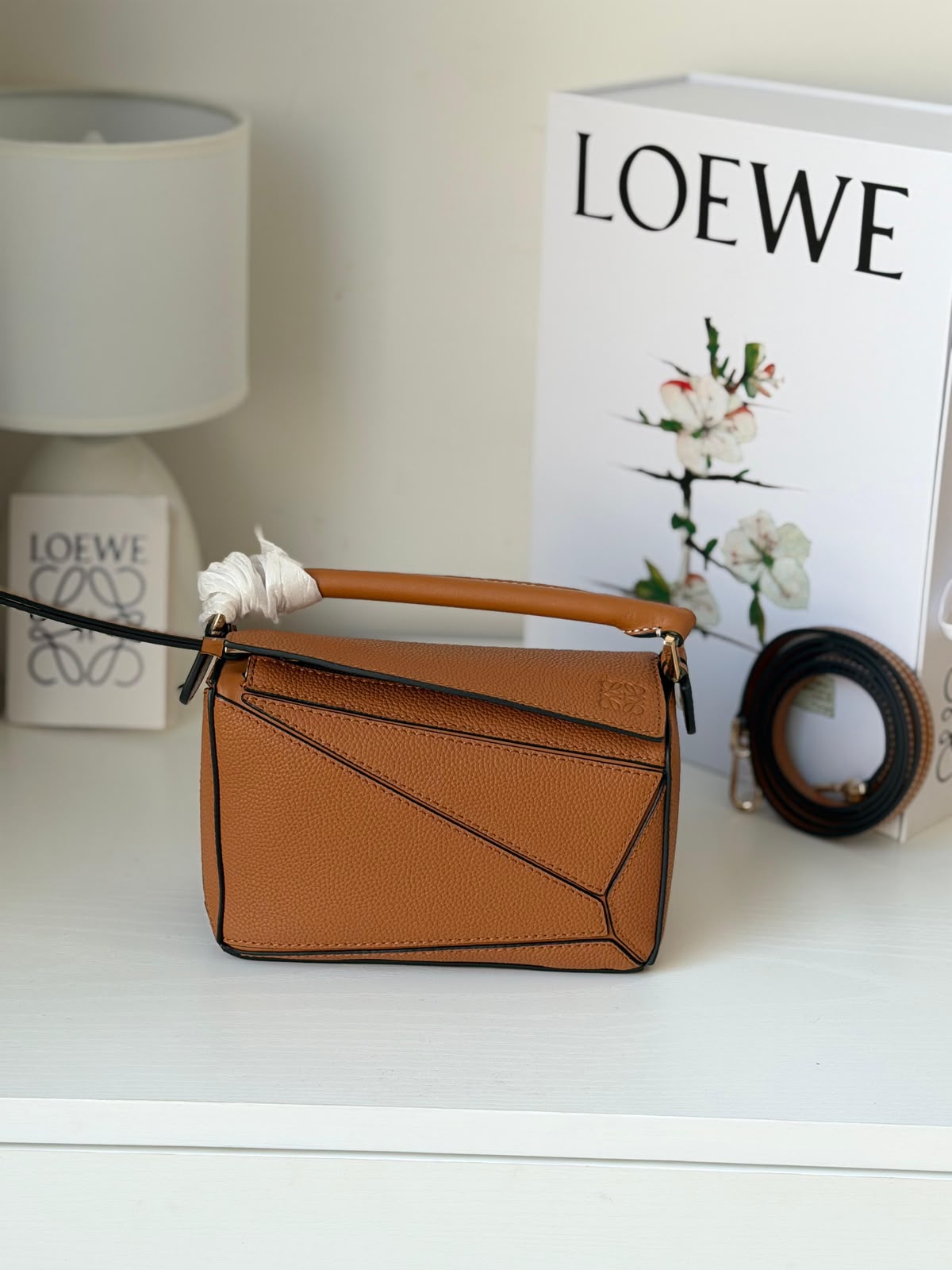 LoEWE Small Puzzle Edge Grained Calfskin Bag