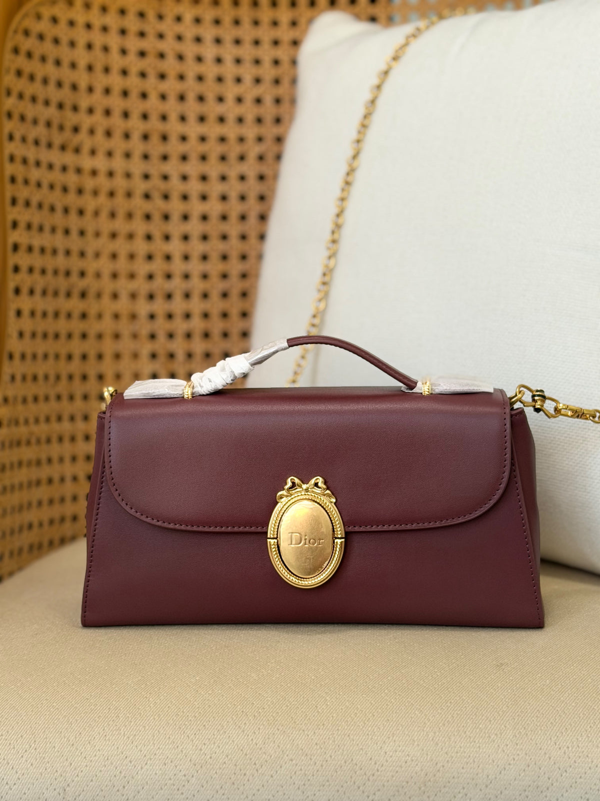 Dior Clutch Bag With Top Handle & Chain - 25 cm