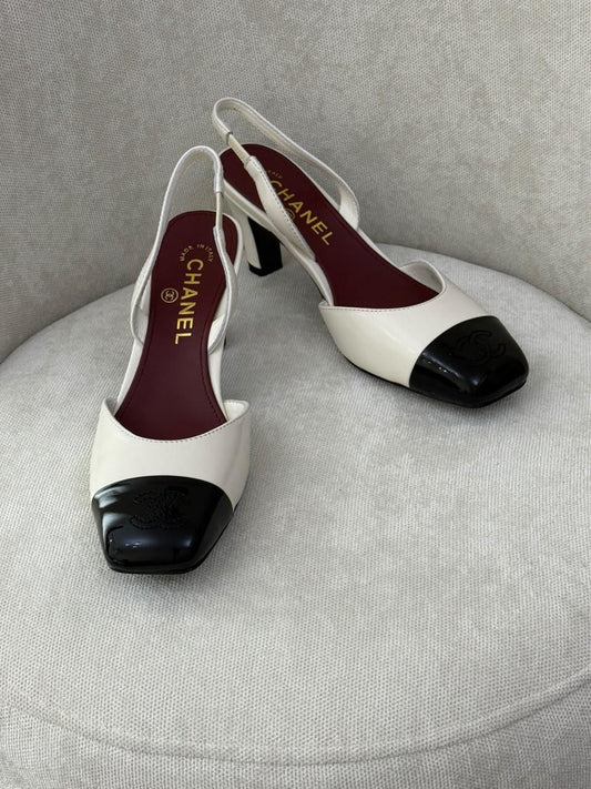 Chanel Slingback Lambskin Sandals