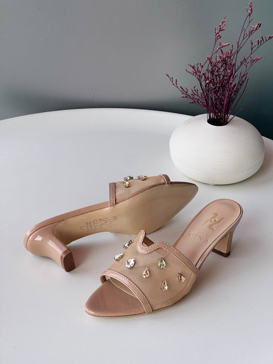 Gina Luxury Heeled Mules - 36-41 Size
