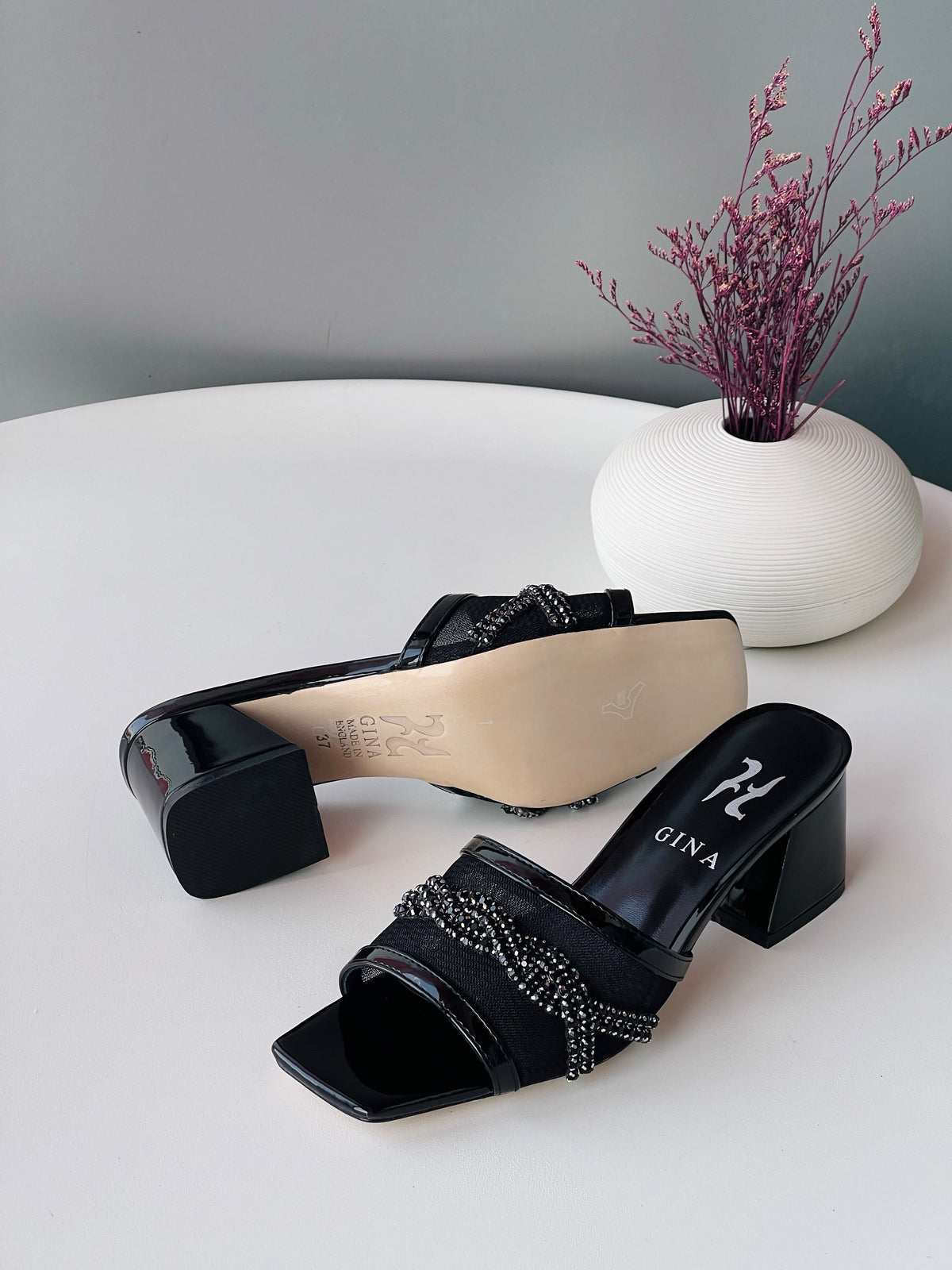 Gina Luxury Heeled Mules - 36-41 Size