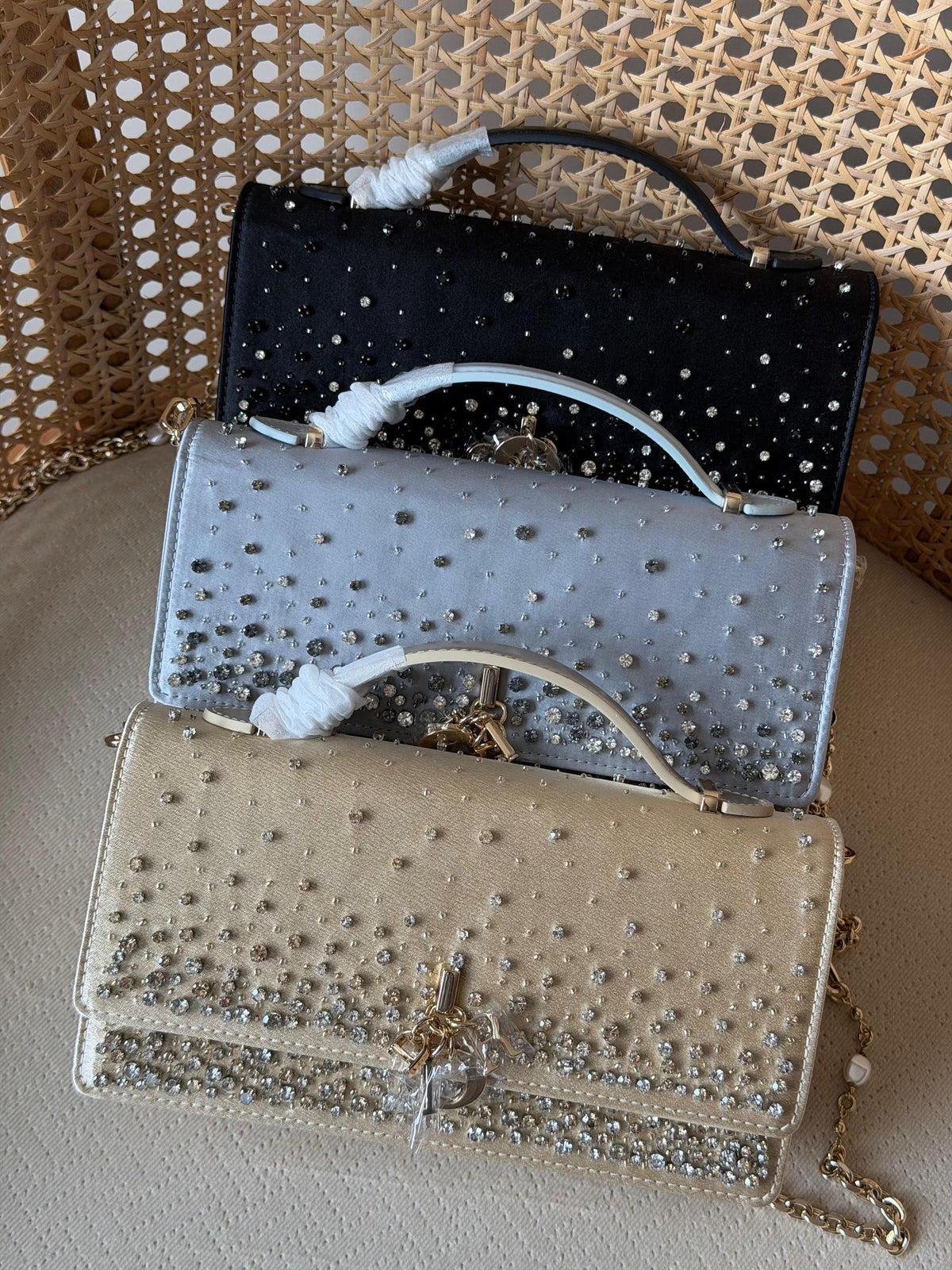 Dior Clutch Bag With Top Handle & Chain - 25 cm