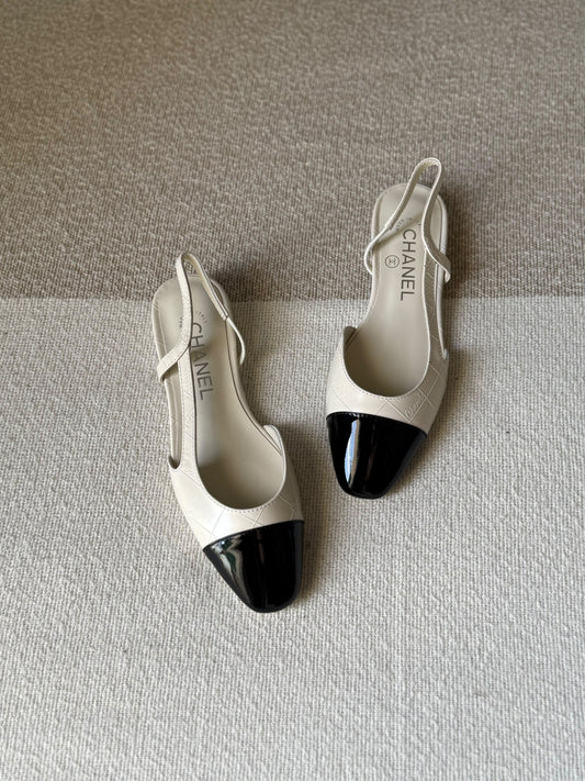 Chanel Goatskin Slingback Flat