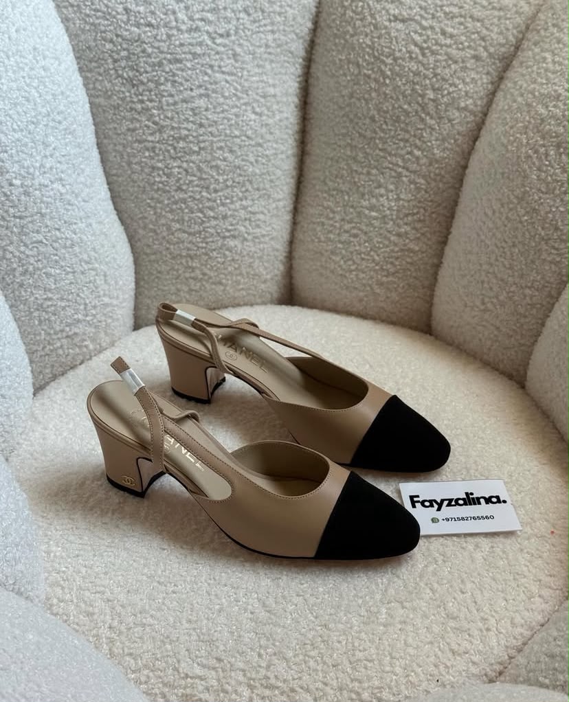 Chanel Two-Tone Slingback  Heel
