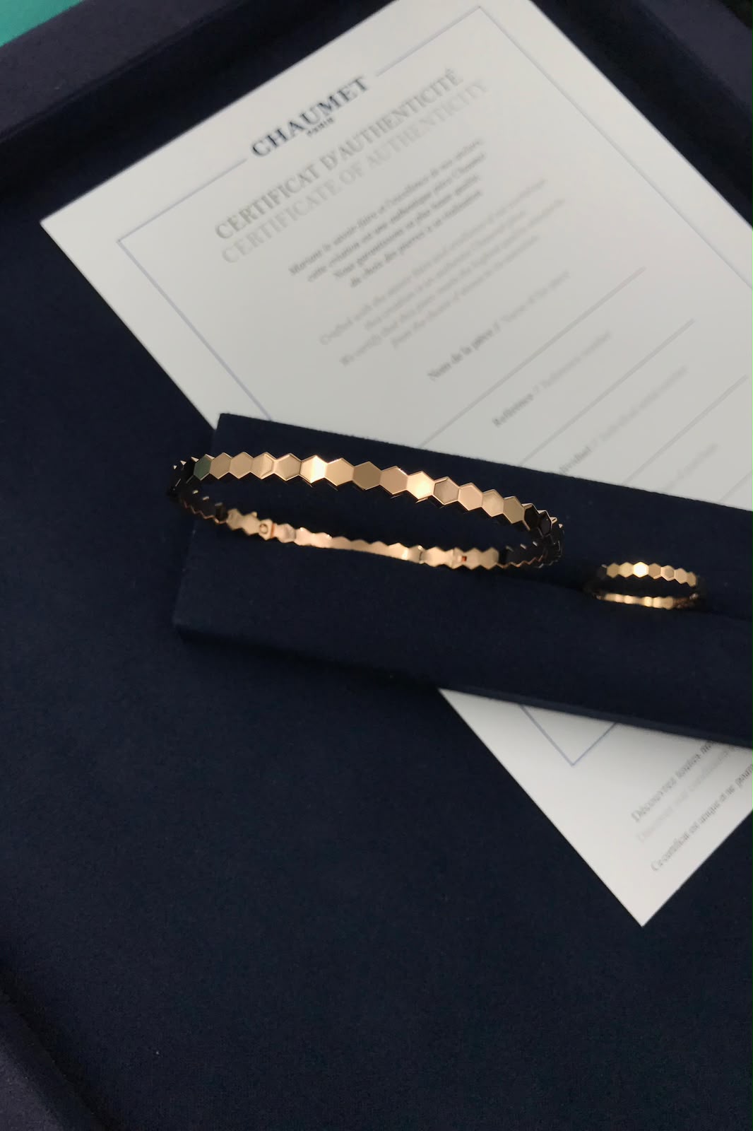 Chaumet Bee My Love Diamond Bangle & Ring Plain Gold