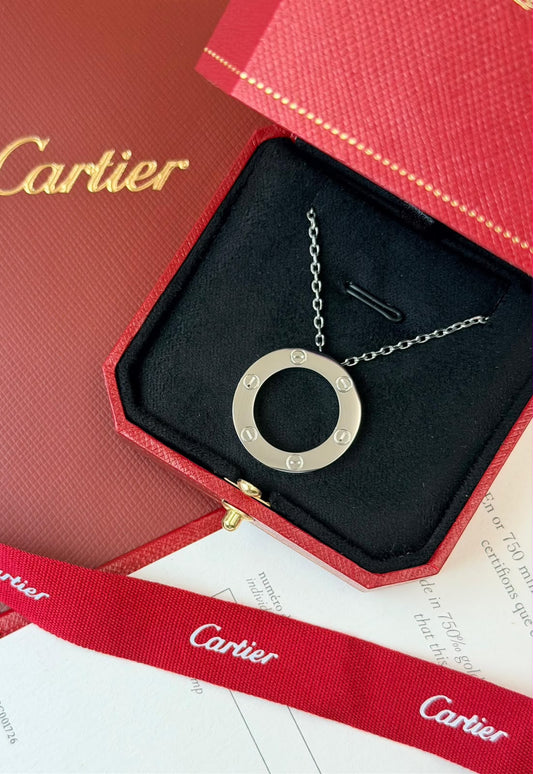 Cartier LOVE Necklace Silver Colr