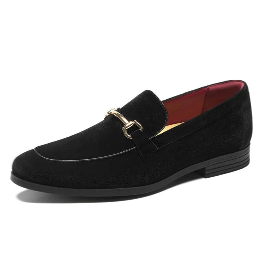 Men’s Black Premium Buckle Loafers