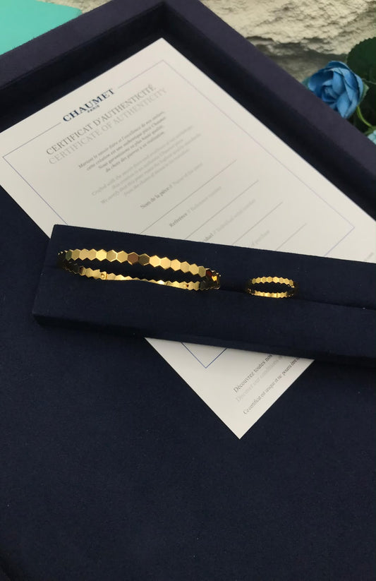 Chaumet Bee My Love Bangle & Ring Plain Gold