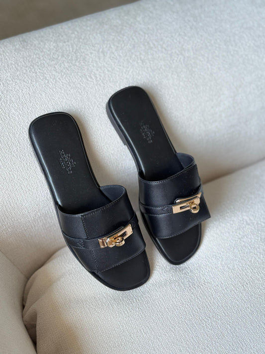 Hermes Sandals In Calfskin