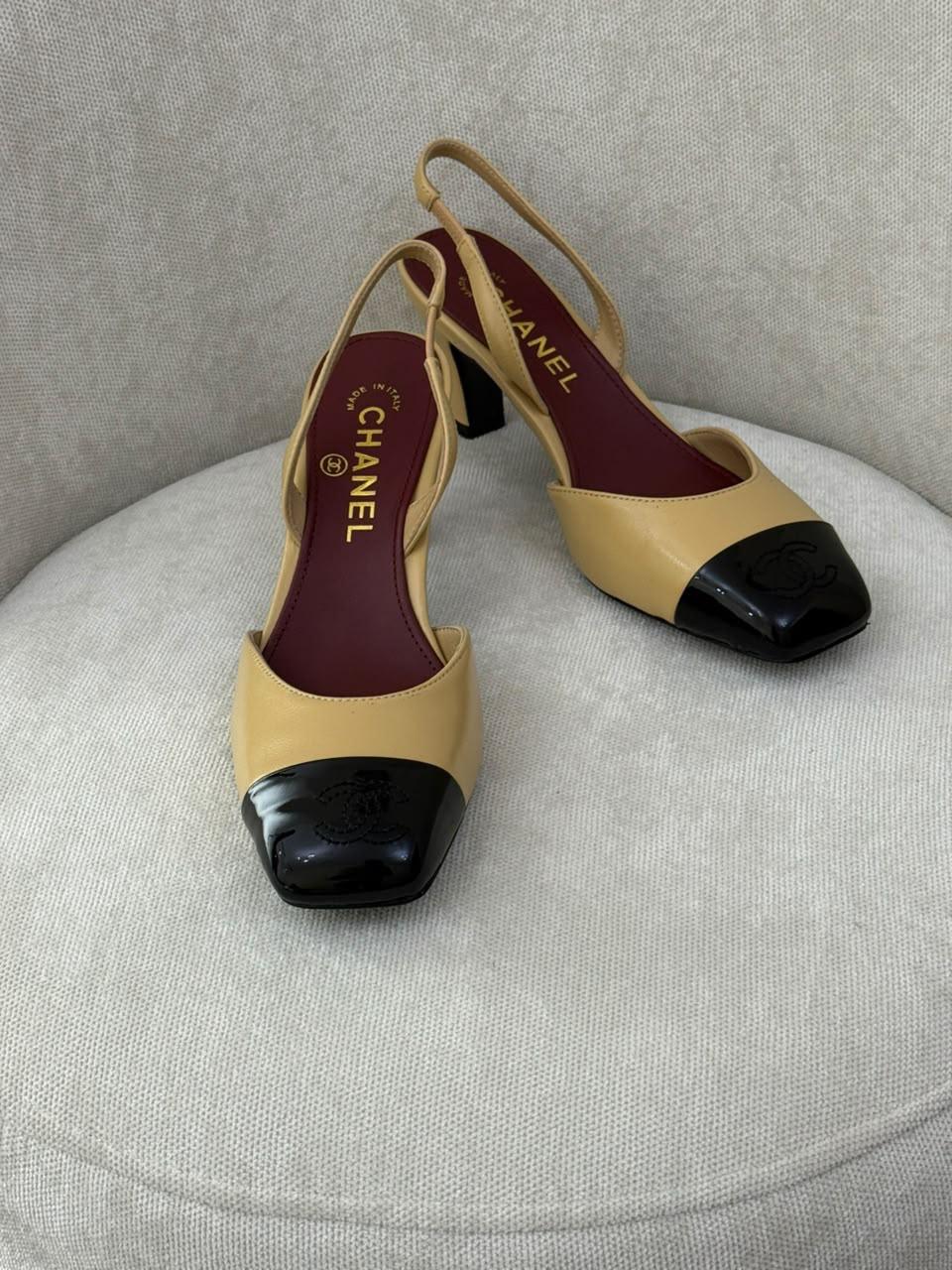 Chanel Slingback Lambskin Sandals