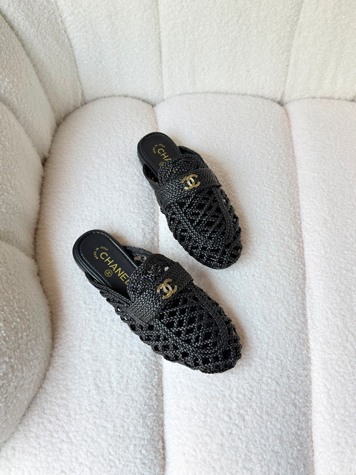 Chanel Mesh Flat In Lambskin