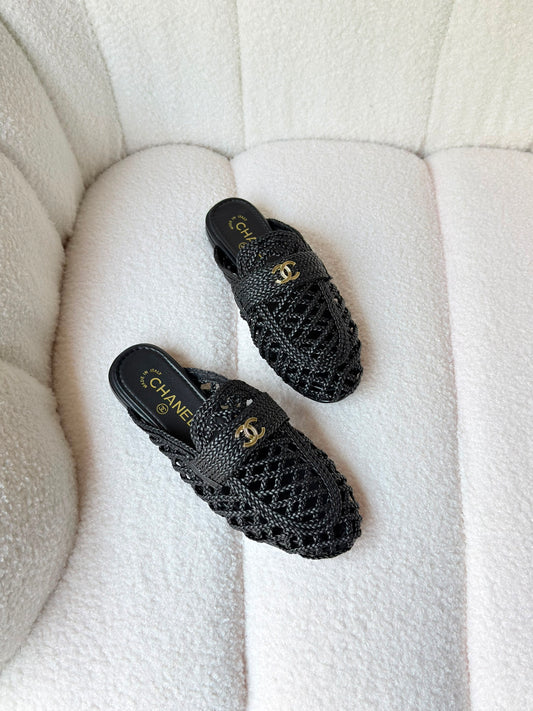 Chanel Mesh Flat In Lambskin
