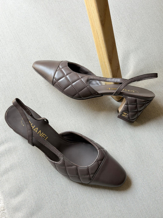Chanel Slingback Heel In Lambskin