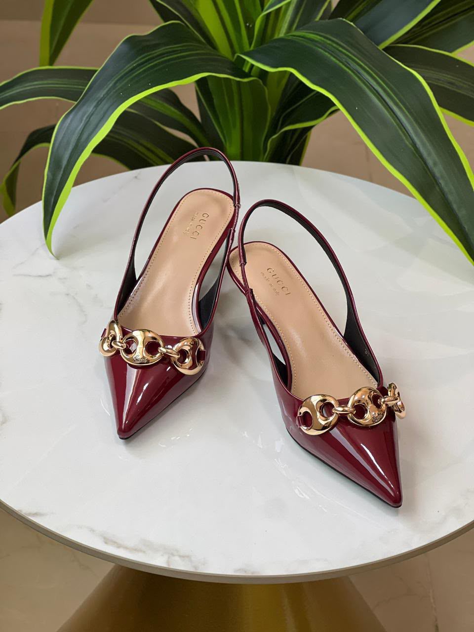 Gucci Slingback Low Heel Pumps