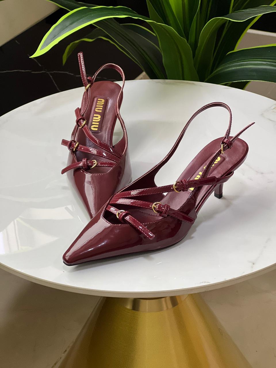 Miu Miu Buckles Slingback Pumps