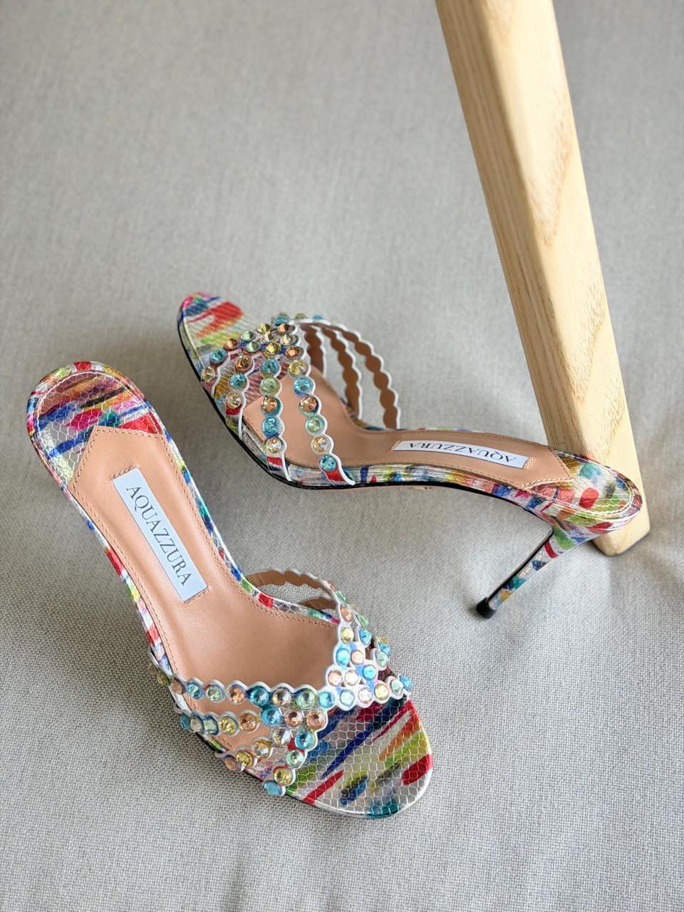 Aquazzura Heel Multi Color With Diamond