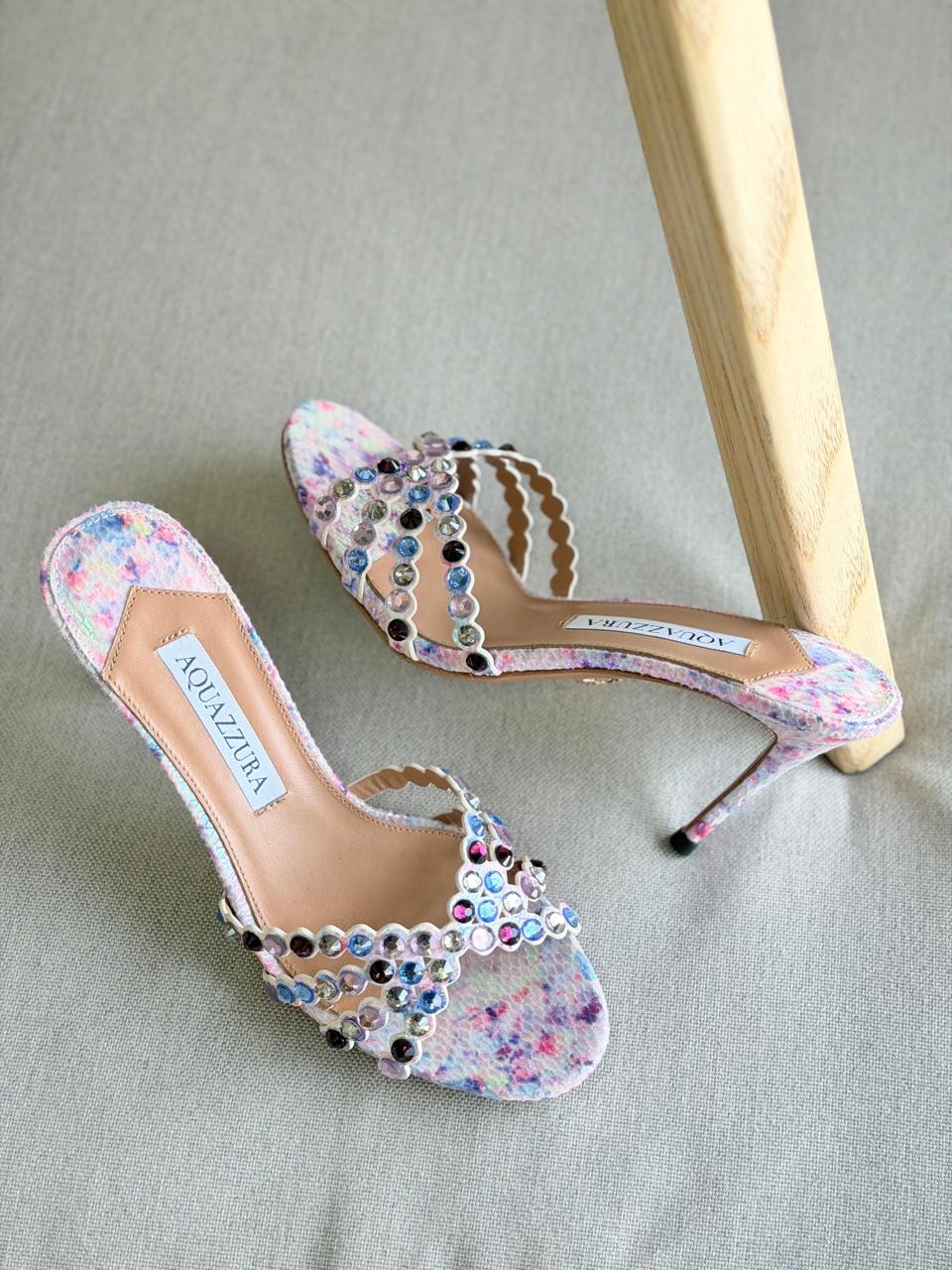 Aquazzura Heel Multi Color Light With Diamond