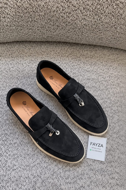 Men’s Black Premium Buckle Loafers