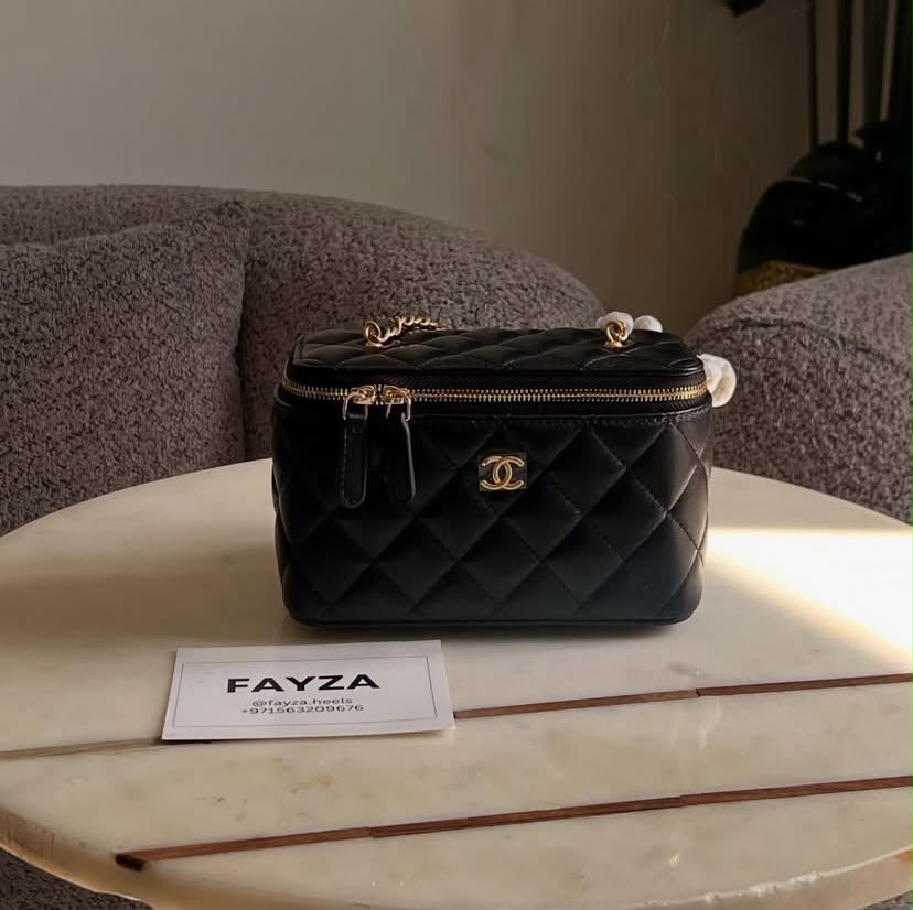Chanel Vanity Case — black lambskin