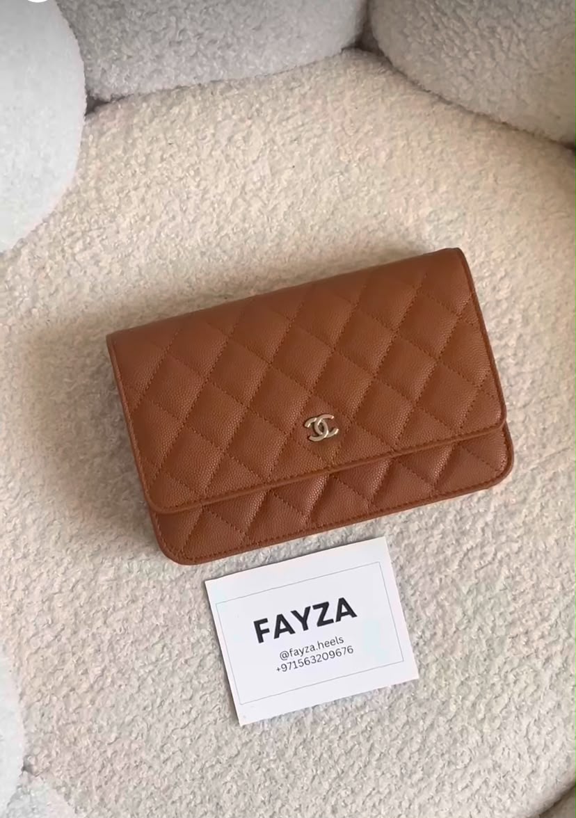 Chanel Wallet-on-Chain - Brown caviar leather