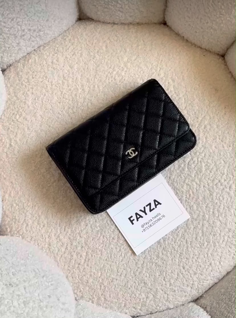 Chanel Wallet-on-Chain  — black caviar leather