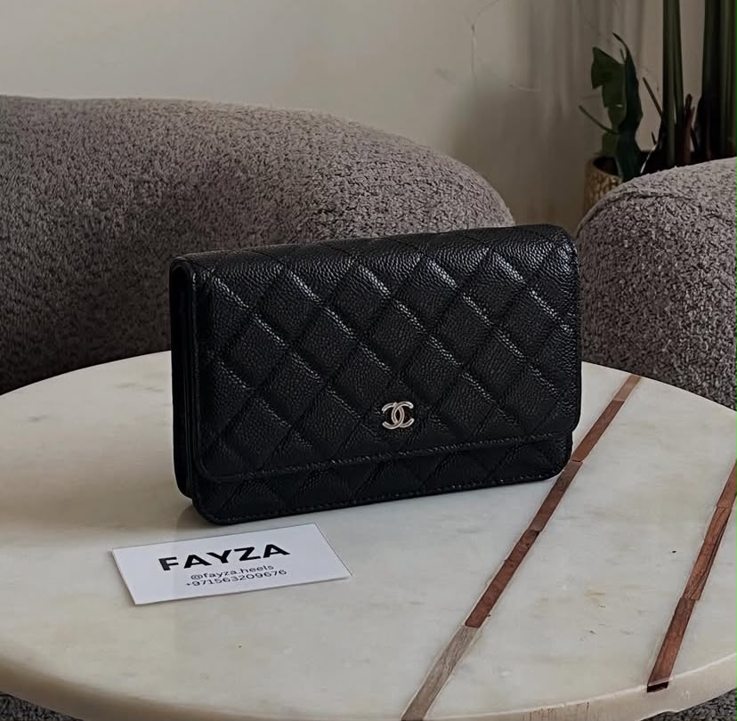 Chanel Wallet-on-Chain — black caviar leather