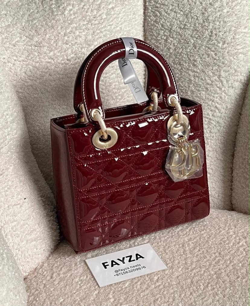 Lady Dior - 20 cm Glossy Leather