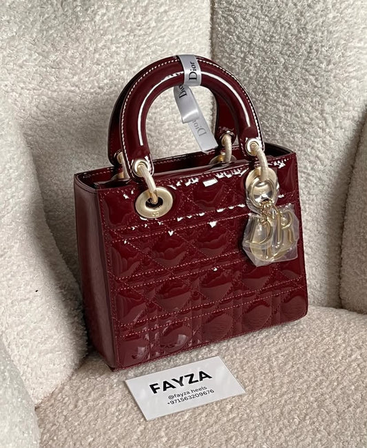 Lady Dior - 20 cm Glossy Leather