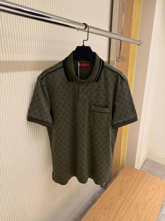 Gucci White GG Monogram Polo