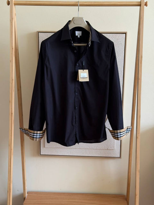 Burberry Black Nova Check Cuff Shirt