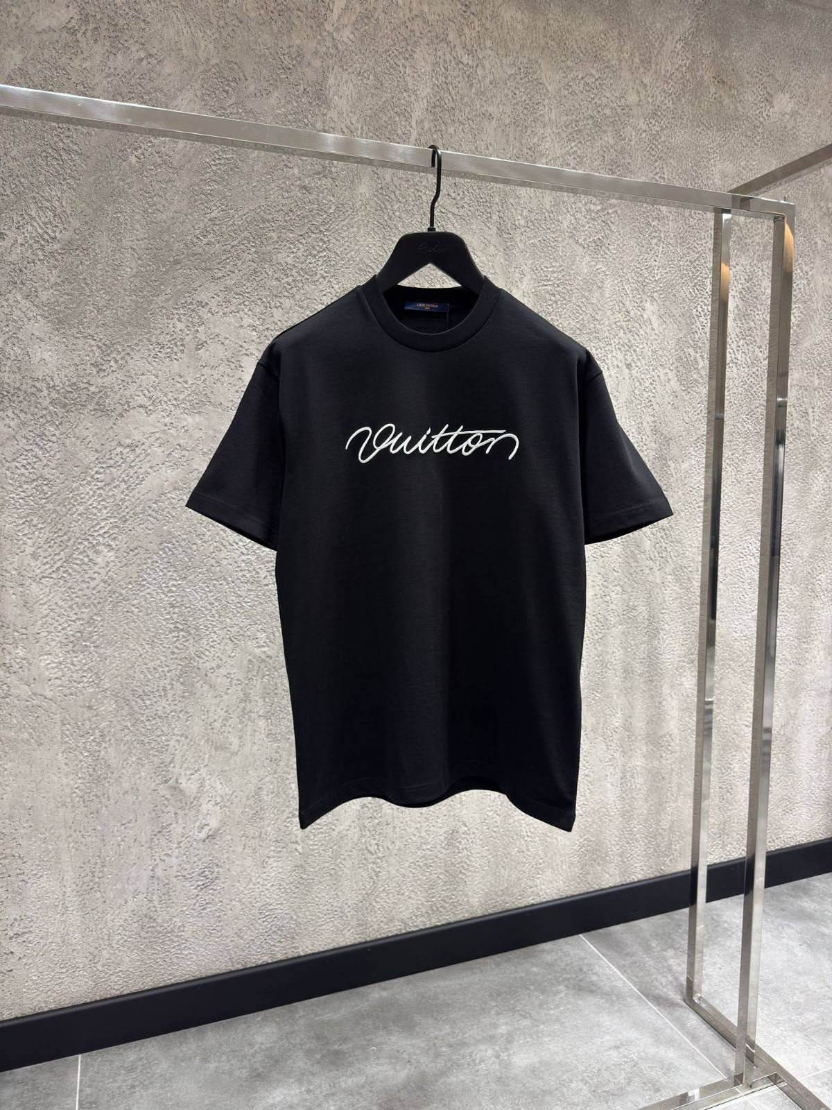LV Black Vuitton Script Tee