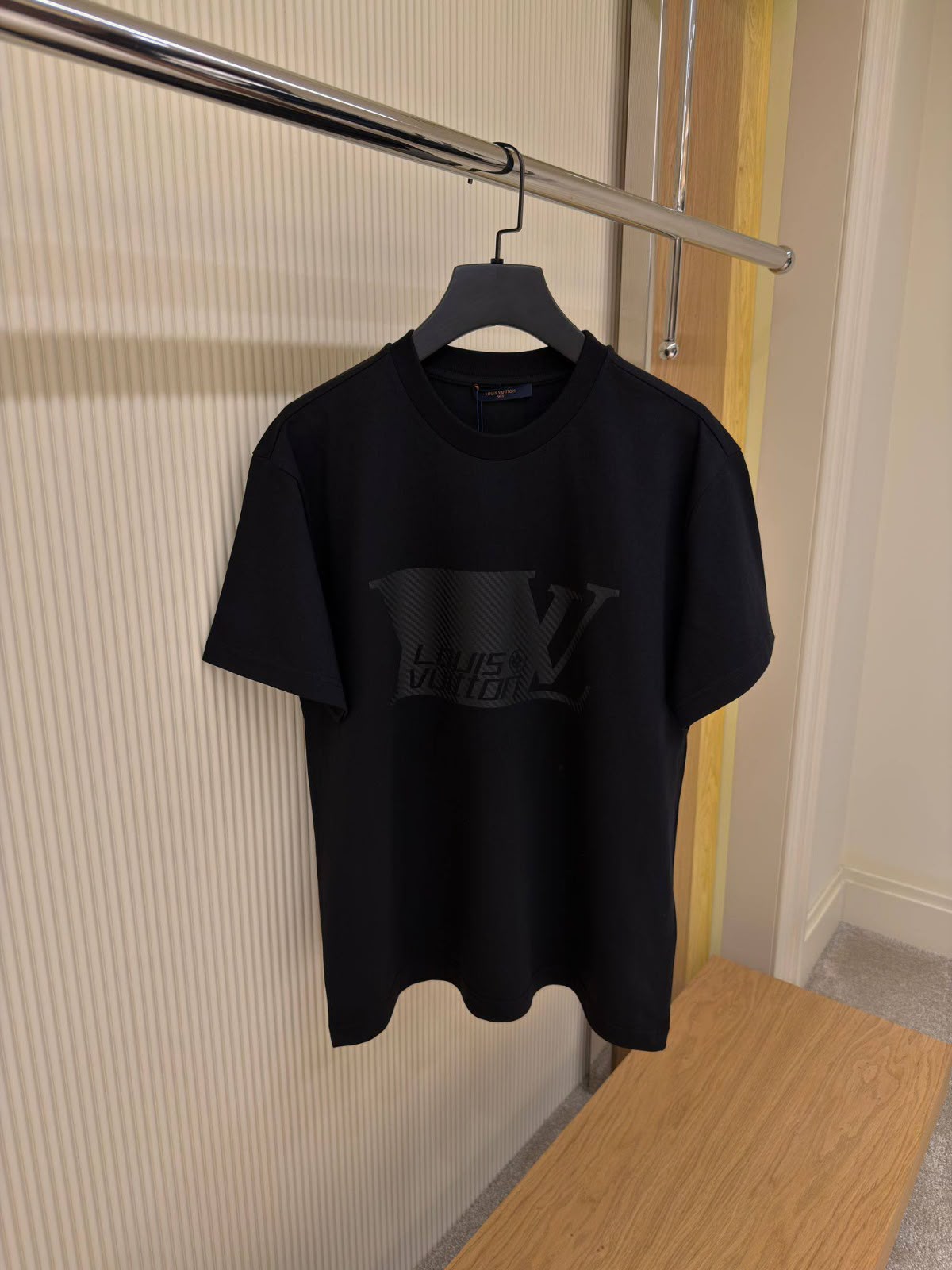 LV Black Tonal LV Logo Tee