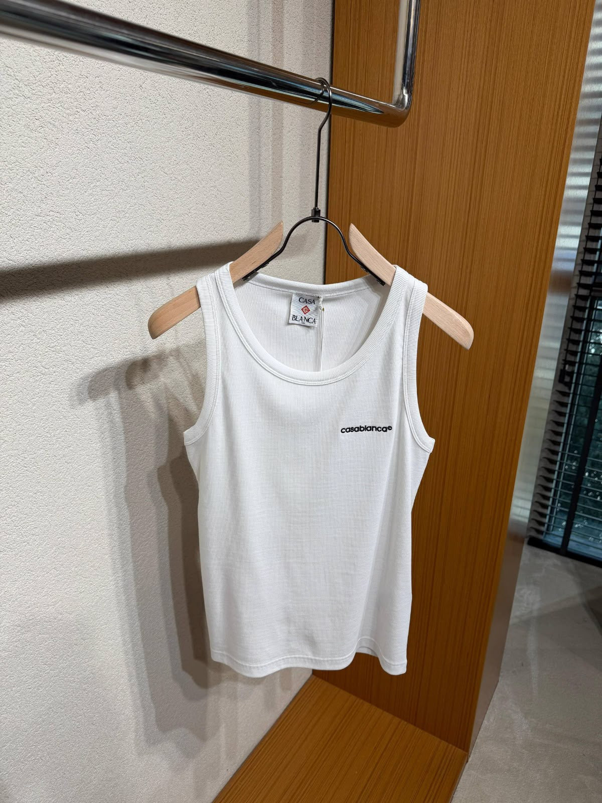 Casablanca White Logo Tank