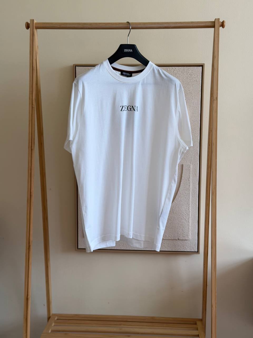 Zegna White Logo Tee