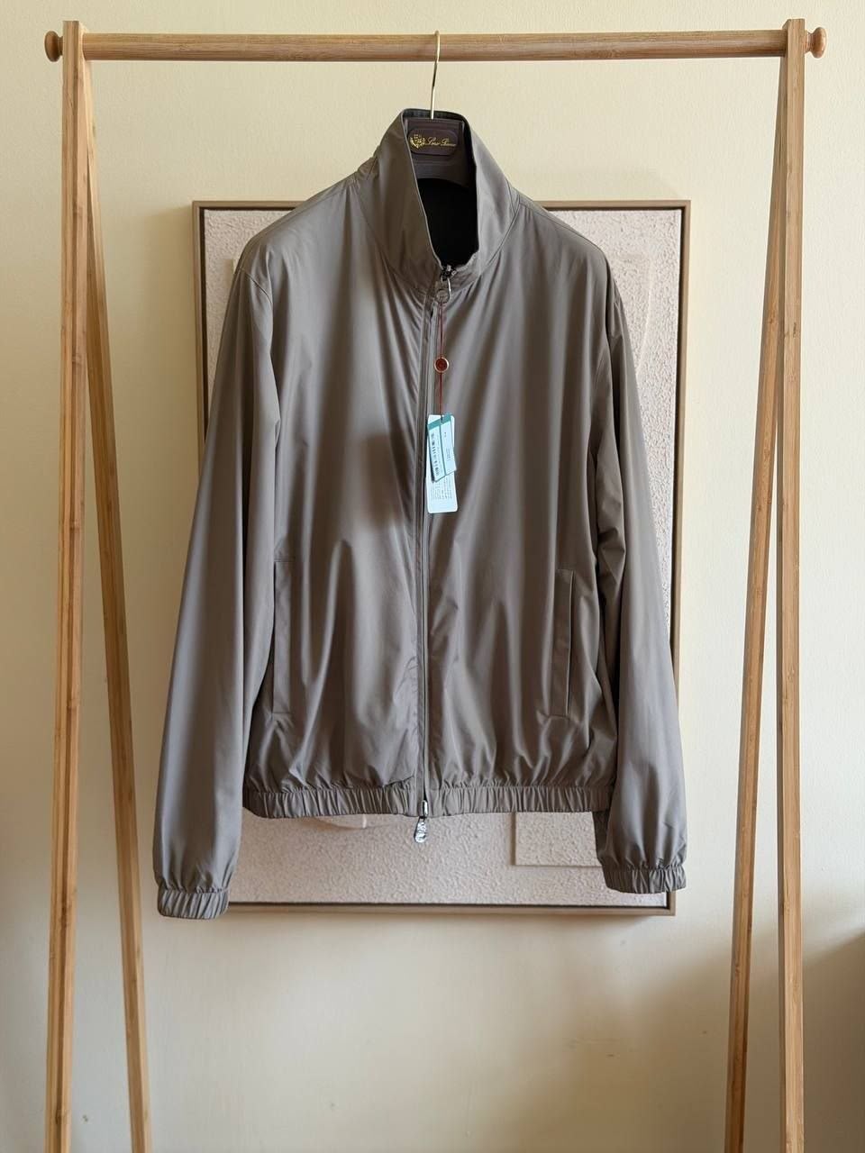 Loro Piana Taupe Windbreaker Jacket