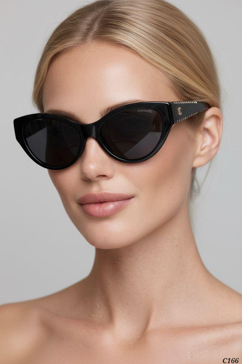 Chanel Cat-Eye Crystal Logo