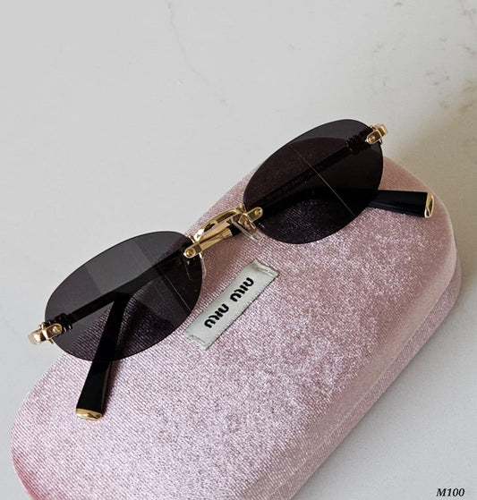 Miu Miu Rimless Oval Sunglasses (M100)