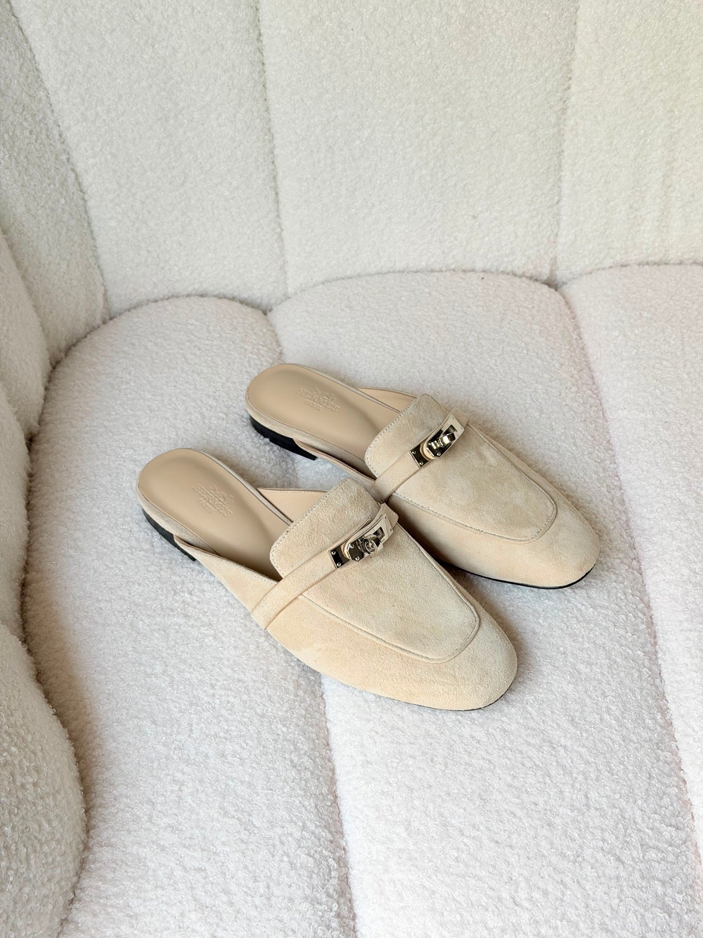 Hermes Flat Sandal Suede
