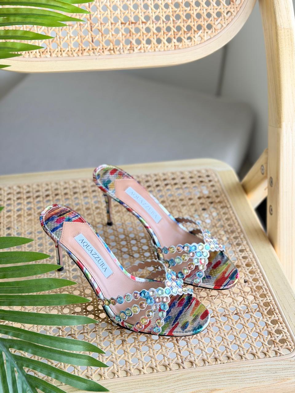 Aquazzura Heel Multi Color With Diamond