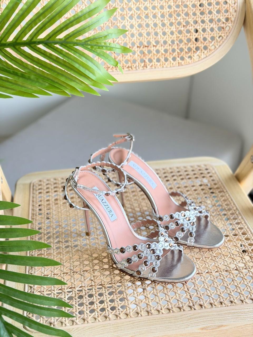 Tequila Sandal in Mettalic Leather